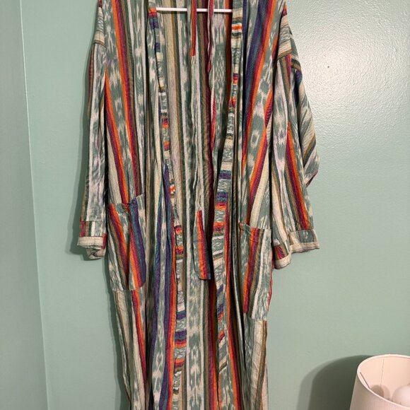 UNWORN | Free People Mercado Stripe Kimono In Blue/Combo - Picture 6 of 7